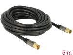 DELOCK Antennenkabel IEC Stecker > IEC Bu RG-6/U 5m...