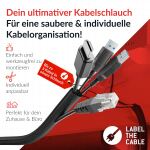 LTC Kabelschlauch Pro Cable Tube 10m zum BündelnOrdnen schw