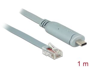 DELOCK Adapter USB2.0/C St > Seriell RS232 RJ45 St 1.0m grau