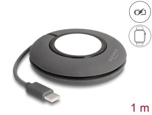 DELOCK USB Type-C Aufrollladekabel für Apple Watch 1 m grau