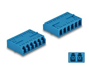 DELOCK LWL Kupplung HD LC Hexaplex Bu zu LC Hexaplex Bu bla