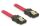 DELOCK SATA-Kabel SATA -> SATA St/St 0.50m rot Clips