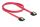 DELOCK SATA-Kabel SATA -> SATA St/St 0.50m rot Clips
