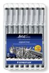 Staedtler pigment liner 308 Fineliner Schwarz 8...
