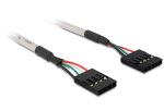 DELOCK USB Kabel Pinheader 4Pin -> 5Pin BuBu 0,50m