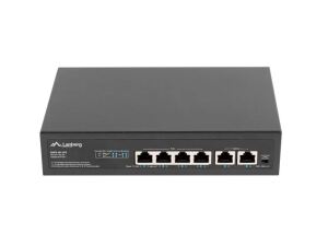 Lanberg RSFE-4P-2FE-60 Netzwerk-Switch Unmanaged Fast Ethernet (10/100) Power over Ethernet (PoE) 1U Schwarz
