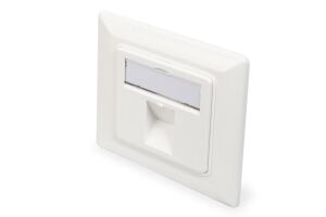 Digitus Leerdose für Keystone Module, Rahmen 80x80 mm + Zentralplatte 50x50 mm