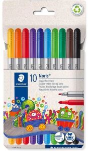 STAEDTLER Noris Club Fasermaler mit Doppelspitze 10er Pack retail