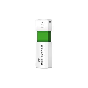 MediaRange MR973 USB-Stick 32 GB USB Typ-A 2.0 Grün, Weiß