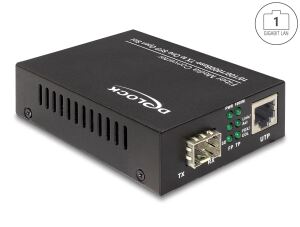 DELOCK Medienkonverter 1000Base-T SFP -> RJ45 Bu/Bu