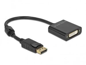 DeLOCK Adapter DisplayPort 1.2 Stecker zu DVI Buchse 4K Aktiv schwarz