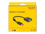 DeLOCK Adapter DisplayPort 1.2 Stecker zu DVI Buchse 4K Aktiv schwarz