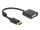 DeLOCK Adapter DisplayPort 1.2 Stecker zu DVI Buchse 4K Aktiv schwarz