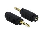 DeLOCK 65994 Kabeladapter 4.4 mm 5 pin 3.5 mm 3 pin Schwarz