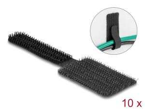 DELOCK Klett-Kabelhalter L90mmx24mm selbstklebend 10Stk. SW