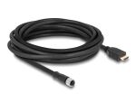 DELOCK M12 Kabel A-kodiert 17Pin Buchse zu HDMI Stecker 5m