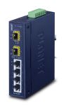 PLANET 4 Port 10/100/1000MbpsBase-T + 2 SFP Industrial...