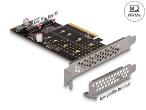 DELOCK PCI Express x8 Karte zu 1xintern NVMe M.2 Key M Bifur
