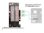 DELOCK PCI Express x8 Karte zu 1xintern NVMe M.2 Key M Bifur