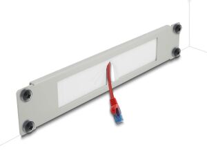 DELOCK 10" Kabelmanagement Bürstenleiste 1HE grau