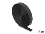 DELOCK Klettband auf Rolle mit Schlaufe L5m x B20mm schwarz