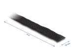DELOCK Klettband auf Rolle mit Schlaufe L5m x B20mm schwarz
