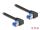 DELOCK RJ45 NWK Cat.6A S/FTP rechts gewinkelt 0,5 m schwarz