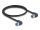 DELOCK RJ45 NWK Cat.6A S/FTP rechts gewinkelt 0,5 m schwarz