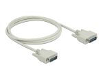 DELOCK Serielles Kabel D-Sub15 Stecker zu Stecker 2 m