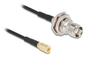 DeLOCK 90724 Koaxialkabel RG-174 0,2 m TNC SMB Schwarz, Gold, Silber