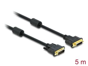 DELOCK DVI Kabel DVI(24+1) -> DVI(24+1) St/Bu 5.00m Gold