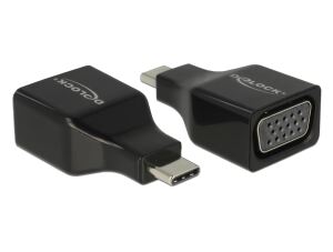 DELOCK Adapter USB-C > VGA (DP Alt Mode) St/Bu schwarz