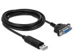 DeLOCK 66281 Serien-Kabel Schwarz 1,8 m RS-232 USB Typ-A