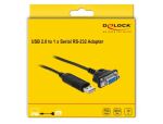 DeLOCK 66281 Serien-Kabel Schwarz 1,8 m RS-232 USB Typ-A