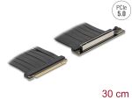DeLOCK Riser Karte PCI Express 5.0 x16 Stecker zu x16 Slot mit Kabel 30 cm