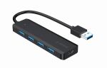 Gembird UHB-U3P4P-02 Schnittstellen-Hub USB 3.2 Gen 1 (3.1 Gen 1) Type-A 5000 Mbit/s Schwarz