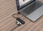 Gembird UHB-U3P4P-02 Schnittstellen-Hub USB 3.2 Gen 1 (3.1 Gen 1) Type-A 5000 Mbit/s Schwarz
