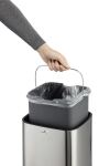 Durable TOUCH 12L Rechteckig Edelstahl Silber, Schwarz