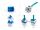 DeLOCK Keystone Modul RJ45 Buchse zu LSA Cat.6A werkzeugfrei mit blauen Drehverschluss