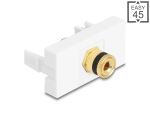DELOCK Easy 45 Modul Polklemme zu Gewindebuchse schwarz/weiß
