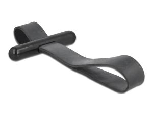 DELOCK Kabelbinder mit Gummischlaufe schwarz