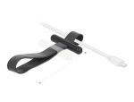 DELOCK Kabelbinder mit Gummischlaufe schwarz