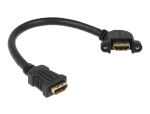 DELOCK HDMI Kabel Ethernet A -> A Bu/Bu 0.25m 110° Einbau