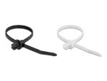 DELOCK Kabelbinder mit flachem Kopf L 200 x B 4,8 mm 100 Stk