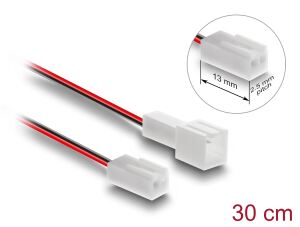 DELOCK Lüfter Verlängerungskabel Stecker zu Buchse 2Pin 30cm