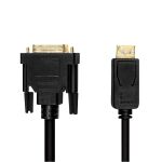 LogiLink CV0131 Videokabel-Adapter 2 m DisplayPort DVI Schwarz