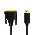 LogiLink CV0131 Videokabel-Adapter 2 m DisplayPort DVI Schwarz