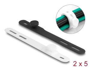 DELOCK Softbinder flexibel Set 10 Stück schwarz / weiß