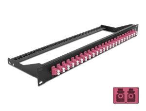 DeLOCK 19″ LWL Patchpanel 24 Port LC Duplex violett