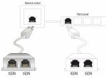 DELOCK RJ45 Adapter RJ45 -> 2x RJ45 StBu 0.15m